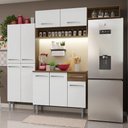 Ver imagem 1 de Armário de Cozinha Completa 229cm Rustic/branco Emilly Madesa 18xa Rustic/branco