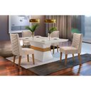 Ver imagem 7 de Mesa Cozinha Ágata Madeirado 120x80cm Imbuia/Off White Rufato