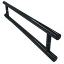 Ver imagem 1 de Puxador Tubolar Inox Porta Pivotante Madeira e Vidro Preto:80 Cm