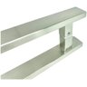 Puxador Inox Porta Pivotante Madeira e Vidro Escovado:80 Cm - 2