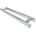 Ver imagem 3 de Puxador Inox Porta Pivotante Madeira e Vidro Escovado:80 Cm