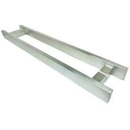 Puxador Inox Porta Pivotante Madeira e Vidro Escovado:80 Cm - 3