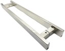 Ver imagem 2 de Puxador Inox Porta Pivotante Madeira e Vidro Polido:80 Cm