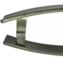 Ver imagem 2 de Puxador Curvo Inox Porta Pivotante Madeira e Vidro Ouro Velho:60 Cm
