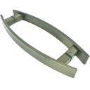 Ver imagem 3 de Puxador Curvo Inox Porta Pivotante Madeira e Vidro Ouro Velho:80 Cm