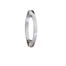 Puxador Curvo Inox Porta Pivotante Madeira e Vidro Polido:80 Cm - 3