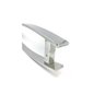Puxador Curvo Inox Porta Pivotante Madeira e Vidro Polido:80 Cm - 2