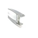 Ver imagem 2 de Puxador Curvo Inox Porta Pivotante Madeira e Vidro Polido:80 Cm