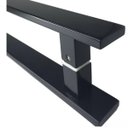 Ver imagem 3 de Puxador Inox Porta Pivotante Madeira e Vidro Preto:80 Cm