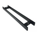 Ver imagem 2 de Puxador Inox Porta Pivotante Madeira e Vidro Preto:80 Cm