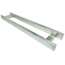 Ver imagem 3 de Puxador Inox Porta Pivotante Madeira e Vidro Escovado:40cm
