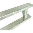 Ver imagem 2 de Puxador Inox Porta Pivotante Madeira e Vidro Escovado:40cm