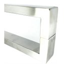 Ver imagem 2 de Puxador U Inox Porta Pivotante Madeira e Vidro Escovado:40 Cm