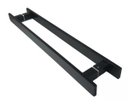 Ver imagem 2 de Puxador Tubolar Inox Porta 1,2 Metros Pivotante Madeira e Vidro Preto