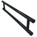 Ver imagem 1 de Puxador Tubolar Inox Porta Pivotante Madeira e Vidro Preto:60 Cm