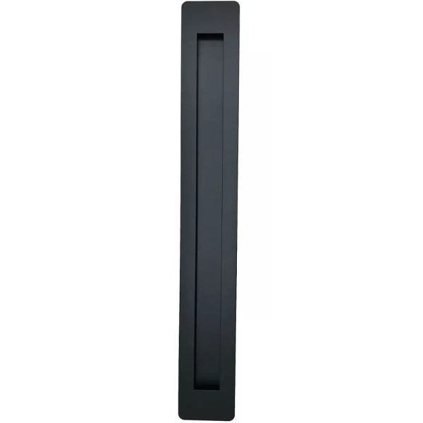 Puxador Concha Inox Porta Pivotante Madeira Preto Fosco:80 Cm - 3