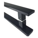 Ver imagem 3 de Puxador Tubolar Inox Porta 1metro Pivotante Madeira e Vidro Preto