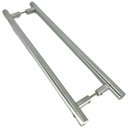 Ver imagem 2 de Puxador Tubolar Inox Porta 1 Metro Pivotante Madeira e Vidro Escovado