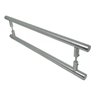 Puxador Tubolar Inox Porta 1 Metro Pivotante Madeira e Vidro Escovado - 1