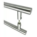 Ver imagem 3 de Puxador Tubolar Inox Porta 1 Metro Pivotante Madeira e Vidro Escovado