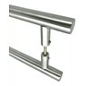 Puxador Tubolar Inox Porta 1 Metro Pivotante Madeira e Vidro Escovado - 3