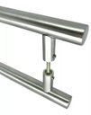 Ver imagem 3 de Puxador Tubolar Inox Porta 1 Metro Pivotante Madeira e Vidro Escovado