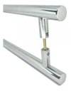 Ver imagem 3 de Puxador Tubolar Inox Porta 1,2 Metros Pivotante Madeira e Vidro Polido