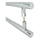 Ver imagem 3 de Puxador Tubolar Inox Porta 1,2 Metros Pivotante Madeira e Vidro Polido