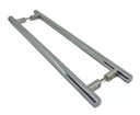 Ver imagem 2 de Puxador Tubolar Inox Porta 1,2 Metros Pivotante Madeira e Vidro Polido