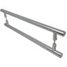 Puxador Tubolar Inox Porta Pivotante Madeira e Vidro Polido:60 Cm - 1