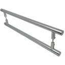 Ver imagem 1 de Puxador Tubolar Inox Porta Pivotante Madeira e Vidro Polido:80 Cm