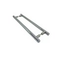 Ver imagem 2 de Puxador Tubolar Inox Porta Pivotante Madeira e Vidro Polido:80 Cm