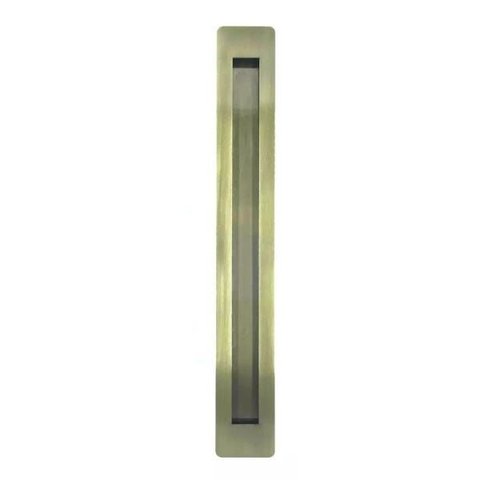 Puxador Concha Inox Porta Pivotante Madeira Ouro Velho Antique:15 Cm