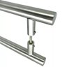 Puxador Tubolar Inox Porta Pivotante Madeira e Vidro Escovado:40 Cm - 3