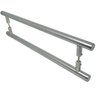 Puxador Tubolar Inox Porta Pivotante Madeira e Vidro Escovado:60 Cm - 1