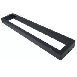 Puxador U Inox Porta Pivotante Madeira e Vidro Preto Fosco:60 Cm - 2