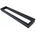 Ver imagem 2 de Puxador U Inox Porta Pivotante Madeira e Vidro Preto Fosco:80 Cm