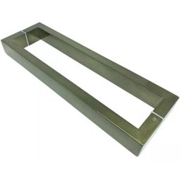 Puxador U Inox Porta Pivotante Madeira e Vidro Antique:40 Cm - 3