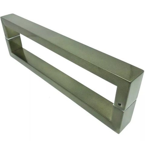 Puxador U Inox Porta Pivotante Madeira e Vidro Antique:60 Cm