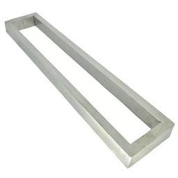 Puxador U Inox Porta Pivotante Madeira e Vidro Escovado:80 cm - 3