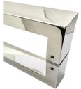 Ver imagem 3 de Puxador U Inox Porta Pivotante Madeira e Vidro Polido:60 Cm