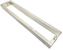 Ver imagem 2 de Puxador U Inox Porta Pivotante Madeira e Vidro Polido:80 Cm