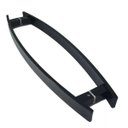 Ver imagem 2 de Puxador Curvo Inox Porta Pivotante Madeira e Vidro Preto:80 Cm