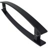 Puxador Curvo Inox Porta Pivotante Madeira e Vidro Preto:80 Cm - 1