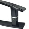 Puxador Curvo Inox Porta Pivotante Madeira e Vidro Preto:80 Cm - 3