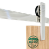 Kit Porta de Correr Roldana Aparente Trilho Inox Polido:2 Mt - 4