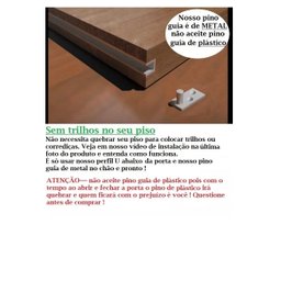 Kit Porta de Correr Roldana Aparente Trilho Inox Preto:2 Mt - 6