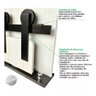 Kit Porta de Correr Roldana Aparente Trilho Inox Preto:2 Mt - 5