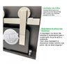 Kit Porta de Correr Roldana Aparente Trilho Inox Polido:2 Mt - 4