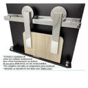 Ver imagem 3 de Kit Porta de Correr Roldana Aparente Trilho Polido 2 Metros